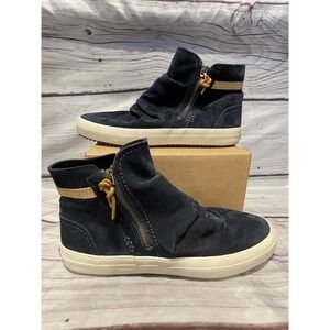 Big Size Womens 12 Sperry Crest Vibe Suede Slouch Ankle Boots Navy Blue STS84157